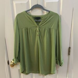 N Touch Women's Green Top Blouse